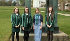 Farnborough Hill winning English Speaking Union Competition at Churchill College Camb