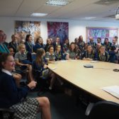 Notre Dame Girls practise their Spanish in Skype to Sister School in Argentina