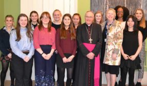 Sixth-Form-Mary-Ward-scholars-and-CAFOD-Young-Leaders-with-Bishop-Alan-Hopes