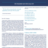 CISC Newsletter – April 2021