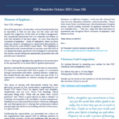 CISC Newsletter – October 2021