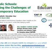 Flyer for national Catholic Education day at Coombe Abbey